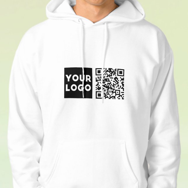 Bearbeitbarer QR-Code & Ihr Firmenlogo oder Bild Hoodie (Von Creator hochgeladen)