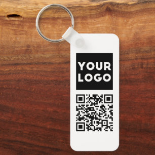 Bearbeitbarer QR-Code & Ihr Firmenlogo oder Bild Schlüsselanhänger