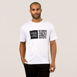 Bearbeitbarer QR-Code & Ihr Firmenlogo oder Bild T-Shirt