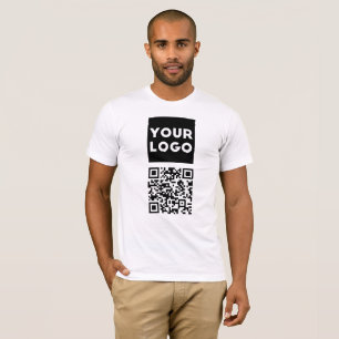 Bearbeitbarer QR-Code & Ihr Firmenlogo oder Bild T-Shirt
