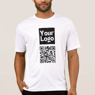 Bearbeitbarer QR-Code & Ihr Firmenlogo oder Bild T-Shirt