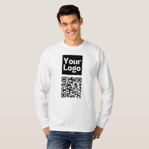 Bearbeitbarer QR-Code & Ihr Firmenlogo oder Bild T-Shirt
