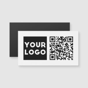 Bearbeitbarer QR-Code & Ihr Geschäft-Logo oder Bil Magnetkarte