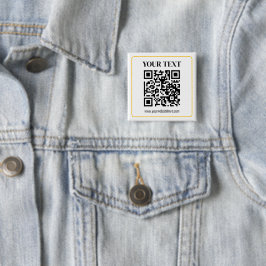Bearbeitbarer QR-Code & Text mit gelber Goldumrand Button
