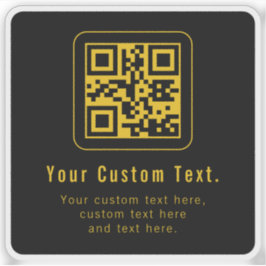 Bearbeitbarer QR-Code & Textvorlage | Schwarz & Go Aufkleber