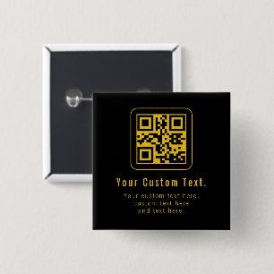 Bearbeitbarer QR-Code & Textvorlage Schwarz & Go Button
