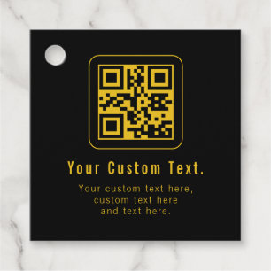 Bearbeitbarer QR-Code & Textvorlage   Schwarz & Go Geschenkanhänger