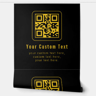 Bearbeitbarer QR-Code & Textvorlage   Schwarz & Go Tapete