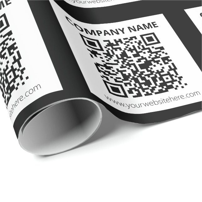 Bearbeitbarer QR-Code und einfaches anpassbares De Geschenkpapier (Rolleneckpunkt)