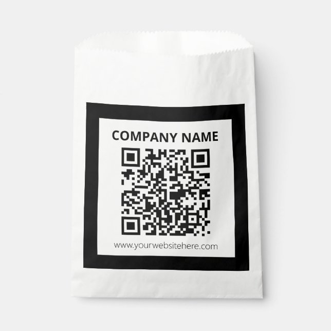 Bearbeitbarer QR-Code und einfaches anpassbares De Geschenktütchen (Vorderseite)