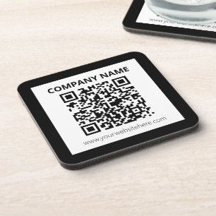 Bearbeitbarer QR-Code und einfaches anpassbares De Getränkeuntersetzer