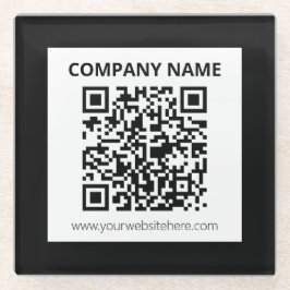 Bearbeitbarer QR-Code und einfaches anpassbares De Glasuntersetzer