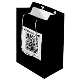 Bearbeitbarer QR-Code und einfaches anpassbares De Mittlere Geschenktüte