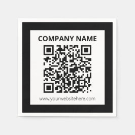 Bearbeitbarer QR-Code und einfaches anpassbares De Serviette
