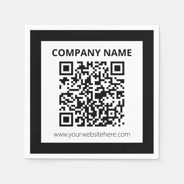 Bearbeitbarer QR-Code und einfaches anpassbares De Serviette (Vorderseite)