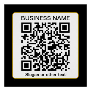 Bearbeitbarer scannbarer QR-Code + Ihr Firmenname Poster