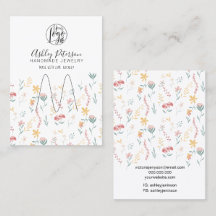 Bearbeitbarer Schmuckhalter mit Blumenlogo