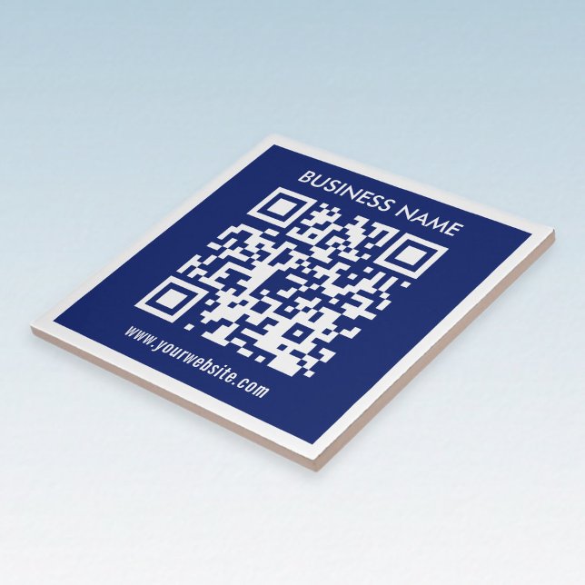 Bearbeitbarer (sofort generierter) QR-Code | Navy  Fliese (Von Creator hochgeladen)