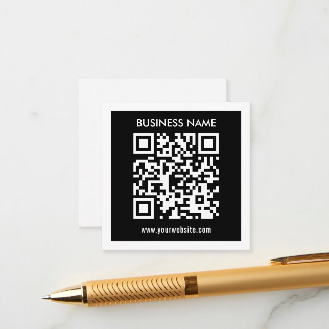 Bearbeitbarer (sofort generierter) QR-Code | Schwa Begleitkarte (Vorderseite/Rückseite Beispiel)