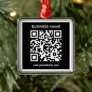 Bearbeitbarer (sofort generierter) QR-Code Schwa Ornament Aus Metall