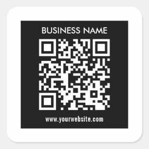 Bearbeitbarer (sofort generierter) QR-Code Schwa Quadratischer Aufkleber