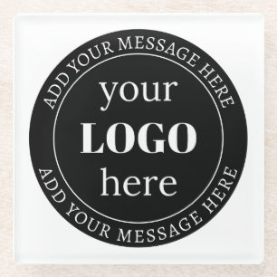 Bearbeitbarer Text & Ihr Logo oder anderes Design Glasuntersetzer