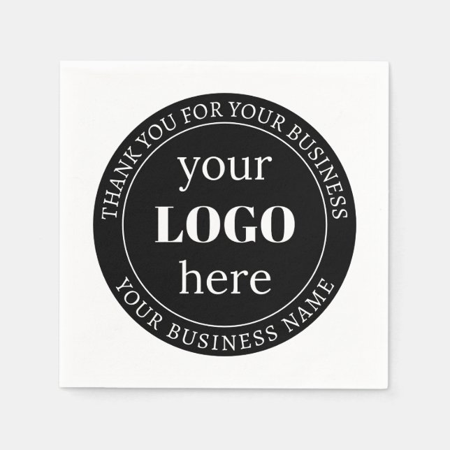 Bearbeitbarer Text & Ihr Logo oder anderes Design  Serviette (Vorderseite)