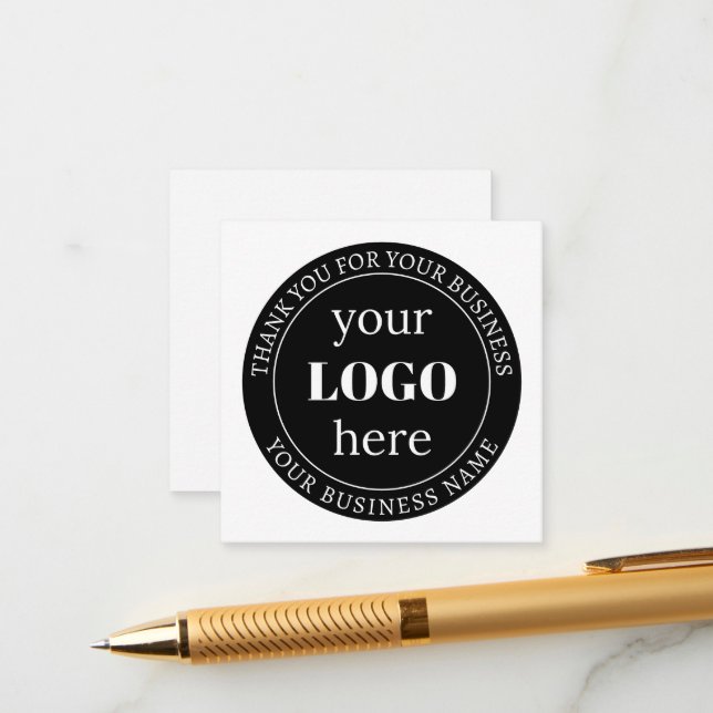 Bearbeitbarer Text und Ihr Logo oder anderes Desig Begleitkarte (Vorderseite/Rückseite Beispiel)