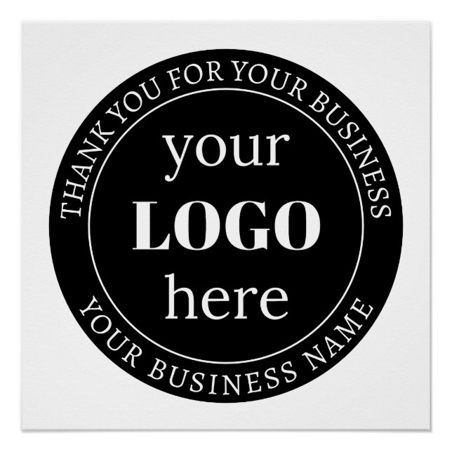 Bearbeitbarer Text und Ihr Logo oder anderes Desig Poster (Vorderseite)