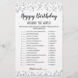 Bearbeitbares Alles Gute zum Geburtstag rund um di