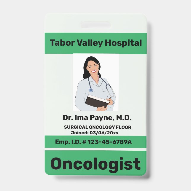 Bearbeitbares Berufliches Mitarbeiter-ID-Abzeichen Ausweis (Vorderseite)