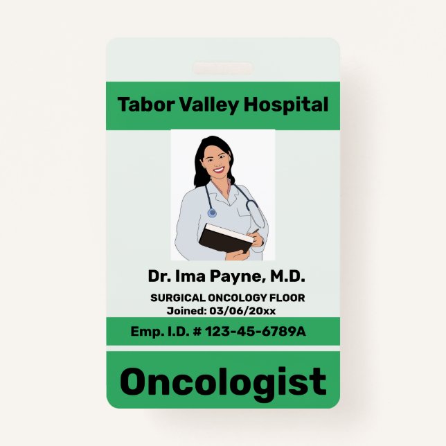 Bearbeitbares Berufliches Mitarbeiter-ID-Abzeichen Ausweis (Vorderseite)