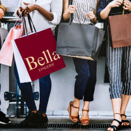 Bearbeitbares Elegantes Wäsche-Branding-Design Große Geschenktüte