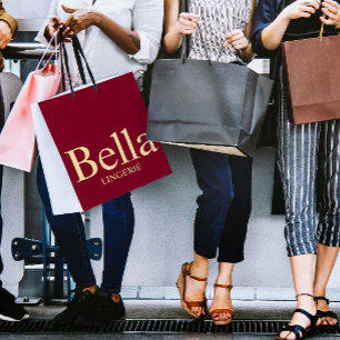 Bearbeitbares Elegantes Wäsche-Branding-Design Große Geschenktüte