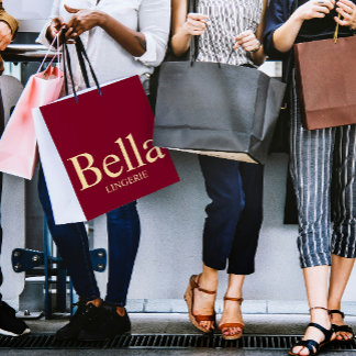 Bearbeitbares Elegantes Wäsche-Branding-Design Große Geschenktüte