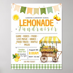 Bearbeitbares Flyer für Limonaden-Fundraising-Akti Poster