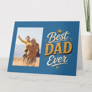 Bearbeitbares Foto "Bester Vater Aller Zeiten" Vat Karte