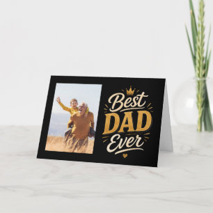 Bearbeitbares Foto „Bester Vater aller Zeiten“ zum Karte