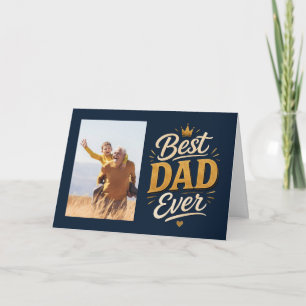Bearbeitbares Foto „Bester Vater aller Zeiten“ zum Karte