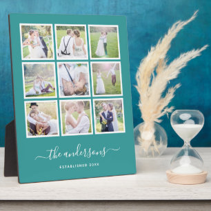 Bearbeitbares Hintergrundfarbe-Foto-Collage-Skript Fotoplatte