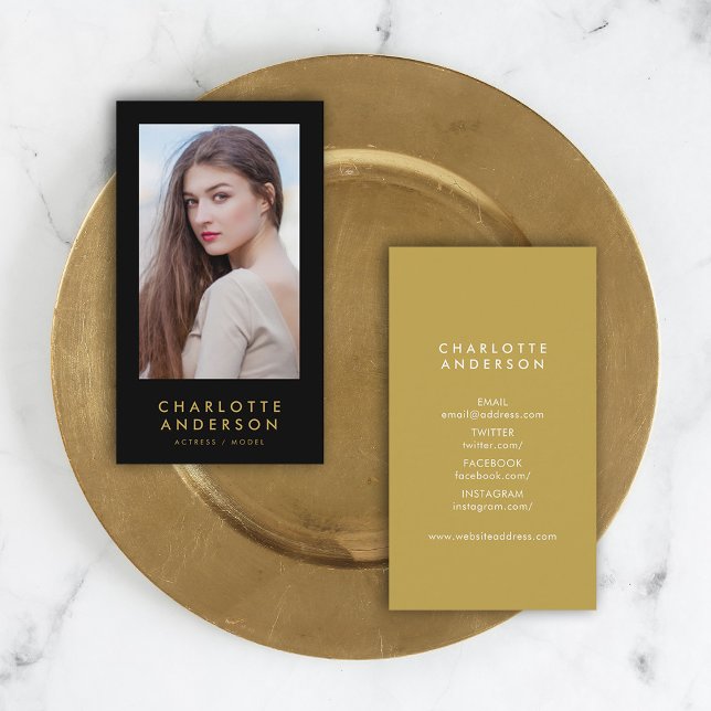 Bearbeitbares Hintergrundfarbenprofil-Headshot-Fot Visitenkarte (Von Creator hochgeladen)