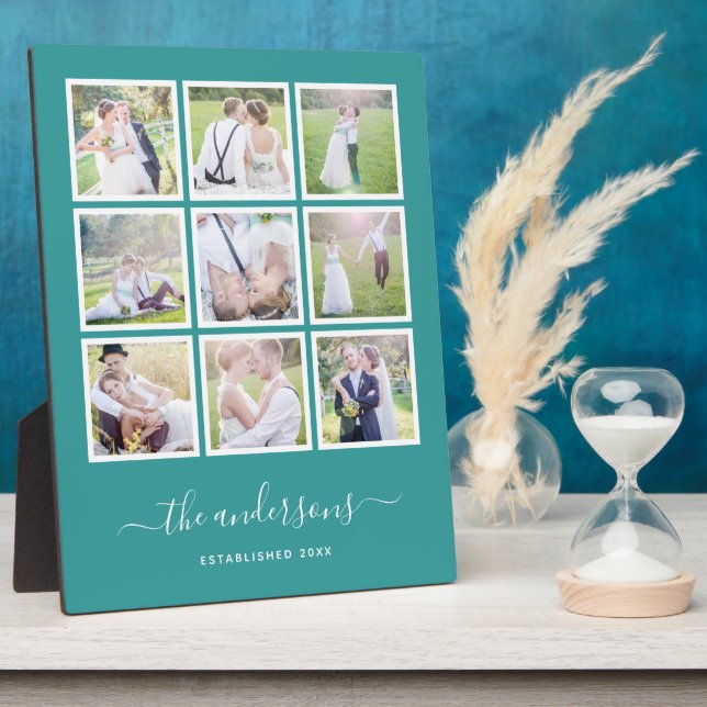 Bearbeitbares Hintergrundfarbfoto-Collage-Skript Fotoplatte (Seite)