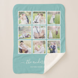 Bearbeitbares Hintergrundfarbfoto-Collage-Skript Sherpadecke