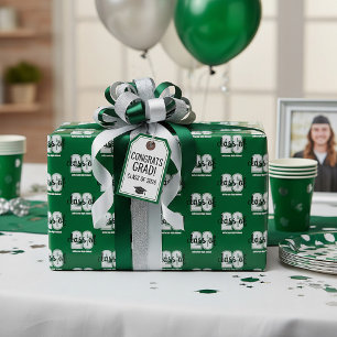 Bearbeitbares Jahr und Farbklasse des Abschlusses Geschenkpapier