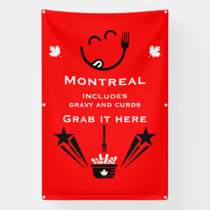 Bearbeitbares Kanadisches Poutine-Festival Banner