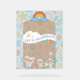 Bearbeitbares Kinderflyer! Süßes und ästhetisches  Acrylschild