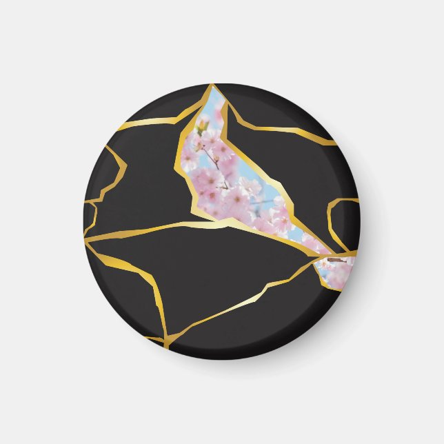 Bearbeitbares Kintsugi-Design-Magnet Magnet (Vorne)