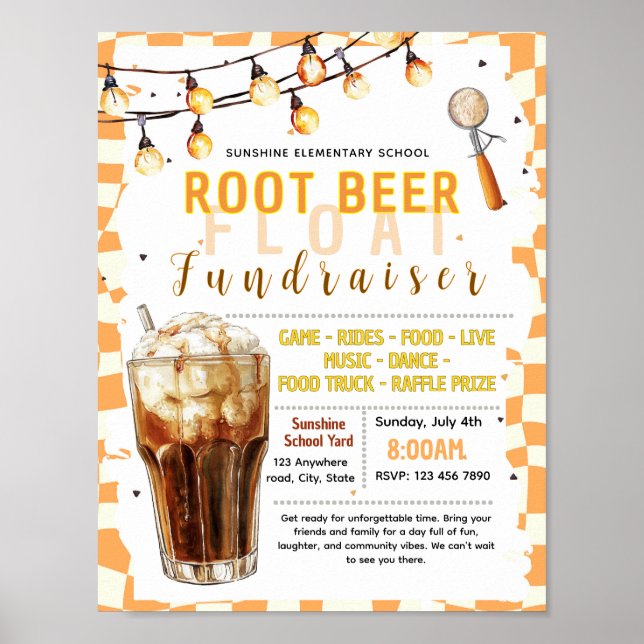 Bearbeitbares Root Beer Float Förderflyer Poster (Vorne)
