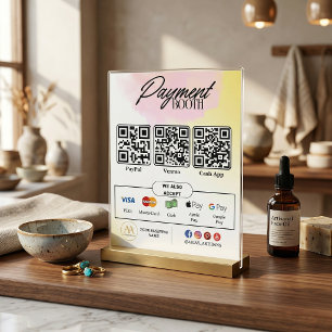 Bearbeitbares Scan-to-Pay-Schild - QR-Code-Vorlage Flyer