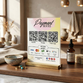 Bearbeitbares Scan-to-Pay-Schild - QR-Code-Vorlage Flyer